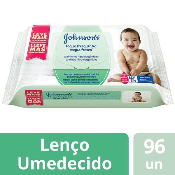Lenço Umedecido Johnsons Baby - Toque Fresquinho 96 Unidades