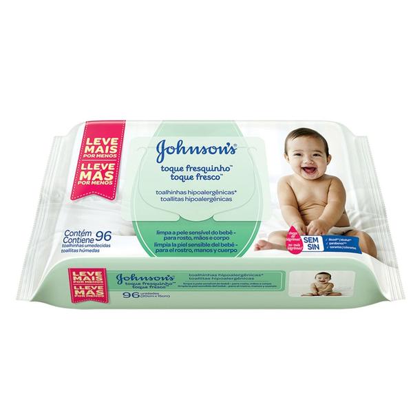 Lenço Umedecido Johnson's Baby Toque Fresquinho 96 Unidades