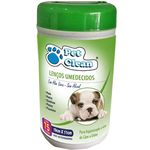 Lenço Umedecido Pet Clean Para Cães E Gatos - 75 Unidades