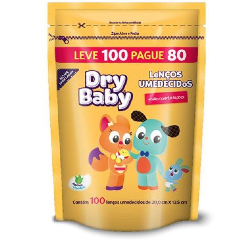 Lenco Umedecido Refil Dry Baby Leve 100 Pague 80 Un