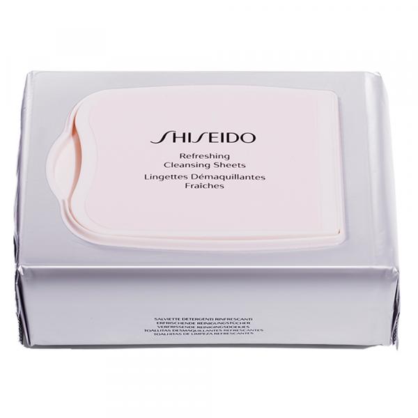 Lenços de Limpeza Facial Shiseido - Refreshing Cleansing Sheets