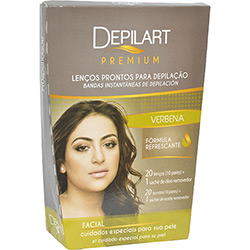 Lenços Prontos para Depilação Facial Premium Verbena - Depilart