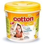 Lenços Umedecidos Baby Care Unissex Balde 400un Cotton C/4