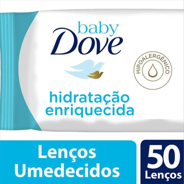 Lenços Umedecidos Baby Dove Hidratação Enriquecida 50 Unidades