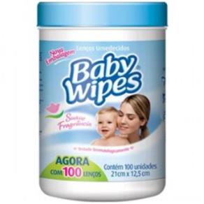 Lenços Umedecidos Baby-Wipes Azul 100 Unidades