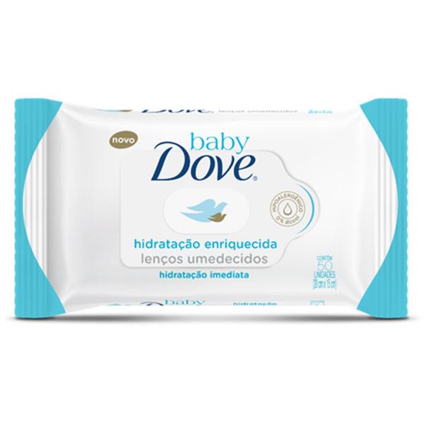 Lenços Umedecidos Dove Baby Hidratação Enriquecida - 50 Unidades - Unilever
