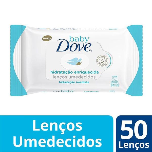 Lenços Umedecidos Dove Baby Hidratação Enriquecida C/50