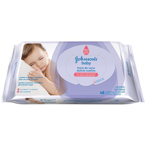 Lenços Umedecidos Johnson's Baby Hora do Sono com 48 Unidades