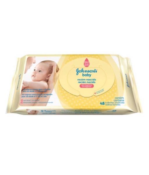 Lenços Umedecidos JOHNSONS Baby Recém Nascido Sem Fragrância 48 Unidades - Johnsons