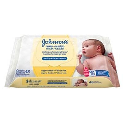 Lenços Umedecidos Johnson'S Baby Recém-Nascido Sem Fragrância 48 Unidades