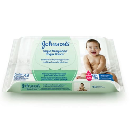 Lenços Umedecidos Johnson's Baby Toque Fresquinho 48 Unidades