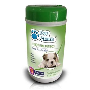 Lenços Umedecidos Pet Clean 75 Unds