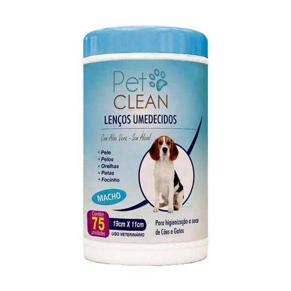 Lenços Umedecidos Pet Clean Macho 75un