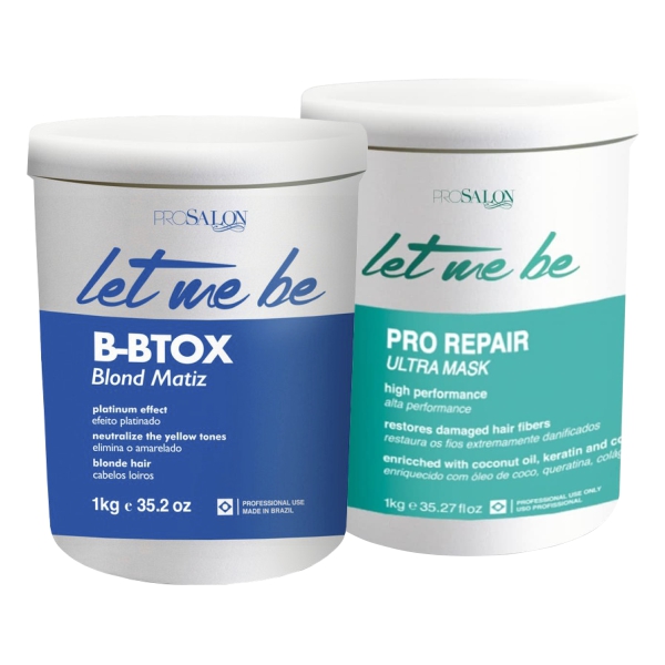 Let me Be Kit Btox Sem Formol Pro Repair+ Btox Blond Matizador 1Kg