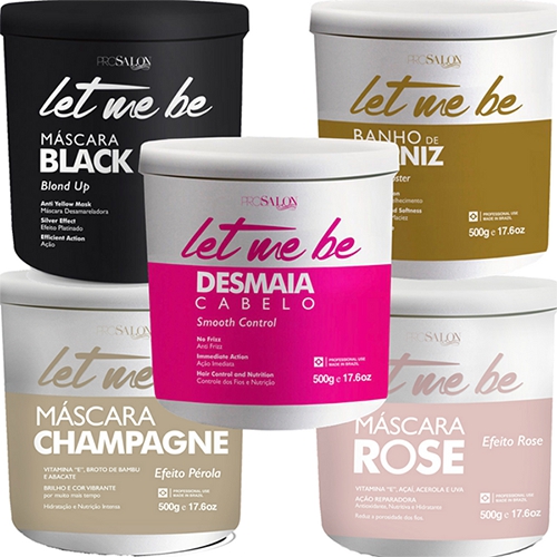 Let me Be Kit Máscaras Black+ Verniz+ Champagne+ Desmaia+ Rose 500g