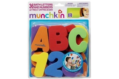 Letras e Números para o Banho da Munchkin