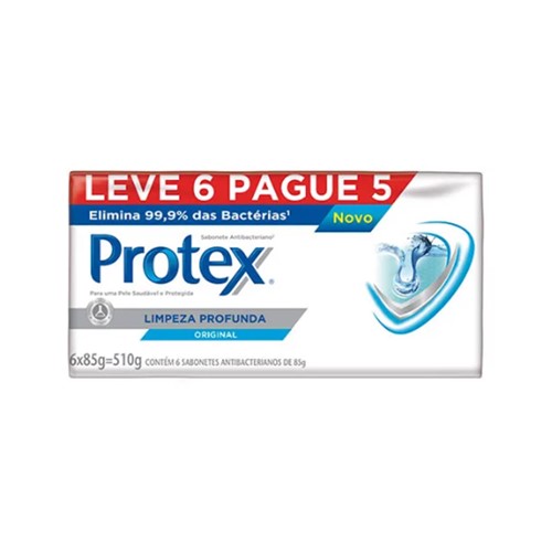 Leve 6 Pague 5 Sabonete Protex Limpeza Profunda Original 85g