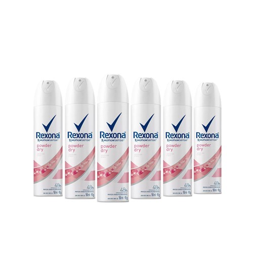 Leve 6 Pague 3 Desodorantes Rexona Aerosol Feminino Powder Dry 150ml