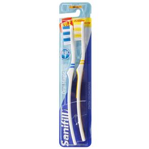 Leve 2 e Pague 1: Escova Dental Sanifill Oral Magic Macia – Amarela/Azul