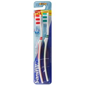 Leve 2 e Pague 1: Escova Dental Sanifill Oral Magic Macia – Verde/Vermelha