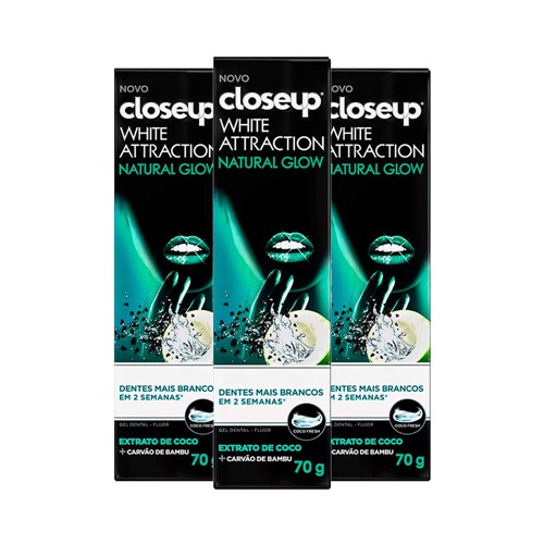 Leve 3 Pague 2 Creme Dental Close Up White Attraction Natural Glow 70g