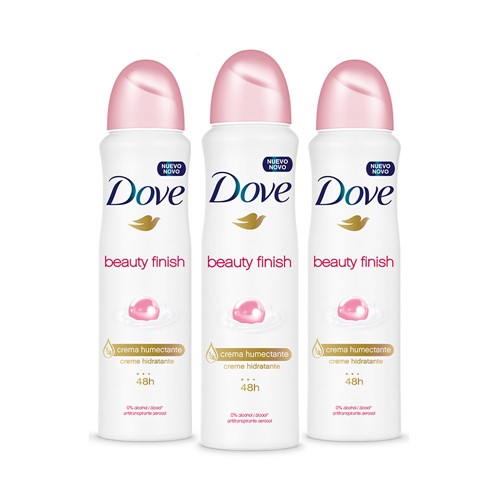 Leve 3 Pague 2 Desodorante Dove Aero Feminino Beauty Finish 89g