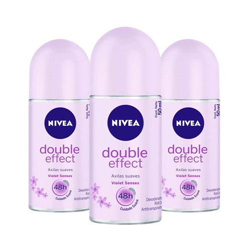 Leve 3 Pague 2 Desodorante Nivea Roll-On Double Effect 50ml
