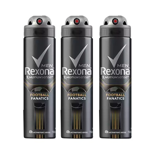 Leve 3 Pague 2 Desodorante Rexona Aerossol Masculino Tuning Rexona Torcedor Fanático 90g