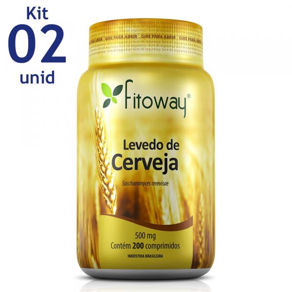 LEVEDO DE CERVEJA FITOWAY 500mg - 2x 200 Comprimidos