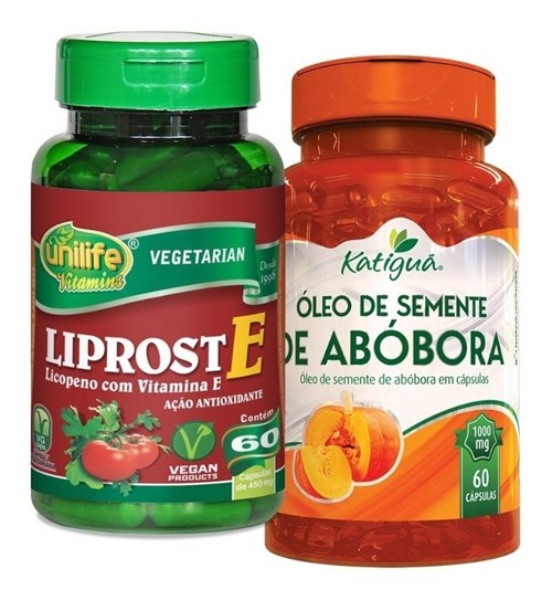 Licopeno Liprost e + Óleo de Semente de Abóbora 2X60 Cáps (Natural)