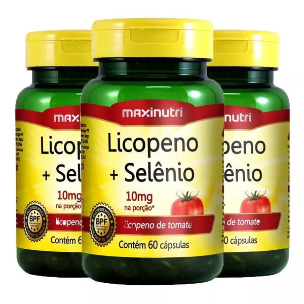 Licopeno + Selênio Anti - Oxi - 3x 60 Cápsulas - Maxinutri