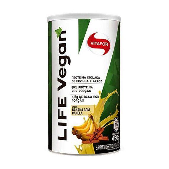 Life Vegan Sabor Banana com Canela Vitafor 450 G