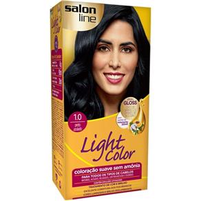 Light Color Salon Line Coloração Cor 1.0 Preto Azulado