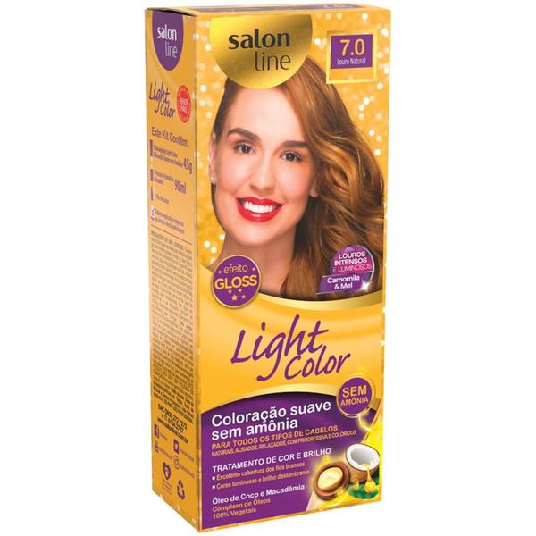Light Color Tintura 7.0 Louro Natural - Colortotal - Salon Line