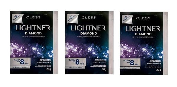 Lightner Pó Descolorante Diamond Kit 3x20g - Cless