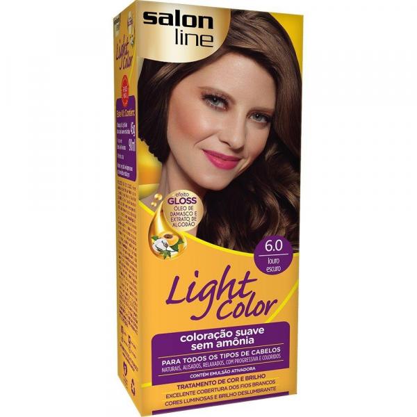 Ligth Color Coloração S/ Amônia 6.0 Louro Escuro - Salon Line