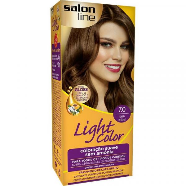 Ligth Color Coloração S/ Amônia 7.0 Louro Natural - Salon Line