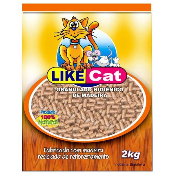 Like Cat Granulado Higiênico de Madeira 2 Kg