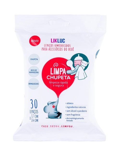 Likluc - Limpa Chupeta – Lenços Umedecidos Higienizadores