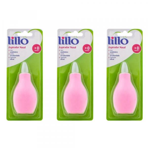 Lillo 654130 Aspirador Nasal Rosa (Kit C/03)