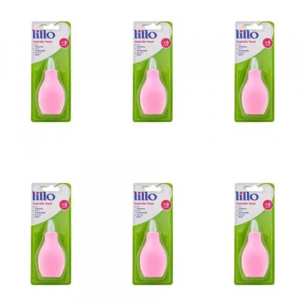 Lillo 654130 Aspirador Nasal Rosa (Kit C/06)