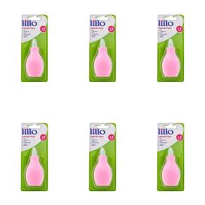 Lillo 654130 Aspirador Nasal Rosa - Kit com 06