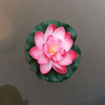 Lily Água 10 centimetros Simulate com 2-Camada de Pétalas de flores Fish Tank Piscina Decoração