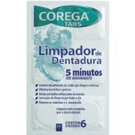 Limpador de Dentadura Corega Tabs 6 Comprimidos Efervescentes