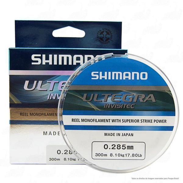 Linha de Pesca Shimano Ultegra Invisitec Monofilamento 300m 0,285mm 8,1kg