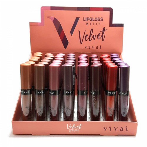 Lip Gloss Velvet Matte Vivai 3010 - Box C/ 48 Unid