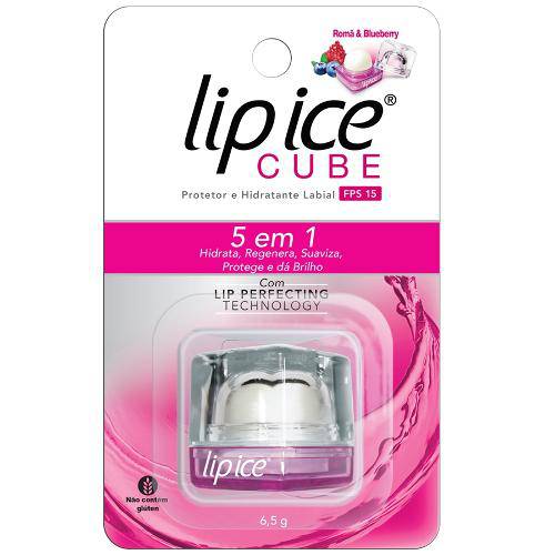 Lip Ice Cube Protetor e Hidratante Labial FPS 15 - Romã Blueberry 6.5g