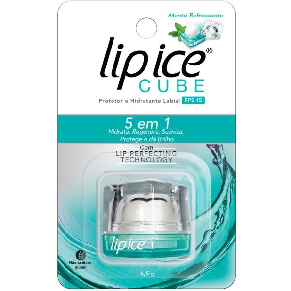 Lip Ice Cube Protetor e Hidratante Labial Fps15 - Menta Refrescante 6.5G