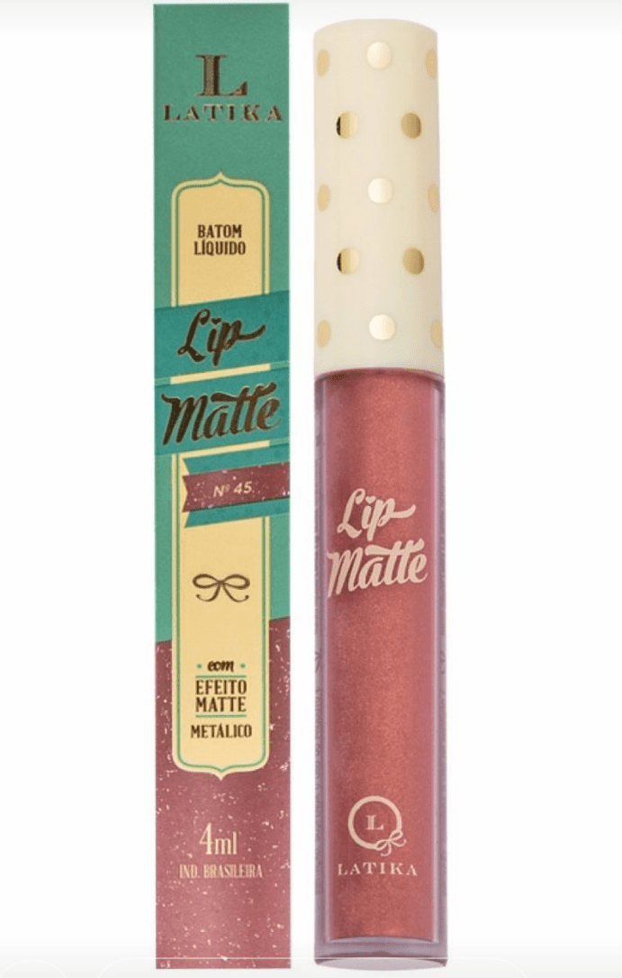 Lip Matte Latika Batom Liquido Rosa Metálico N°45 (novo)