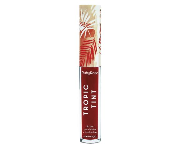 Lip Tint Para Lábios E Bochechas Tropic Tint 2,5ml Morango Ruby Rose Hb 550 01 Unidade